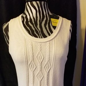 ST JOHN Off White Knit Dress